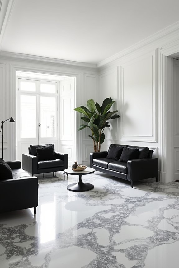 timeless black and white decor