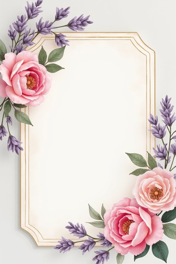timeless floral birthday invitations