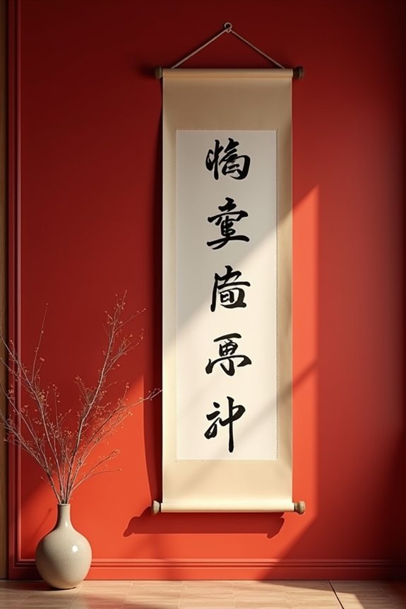 traditional calligraphy scrolls decor