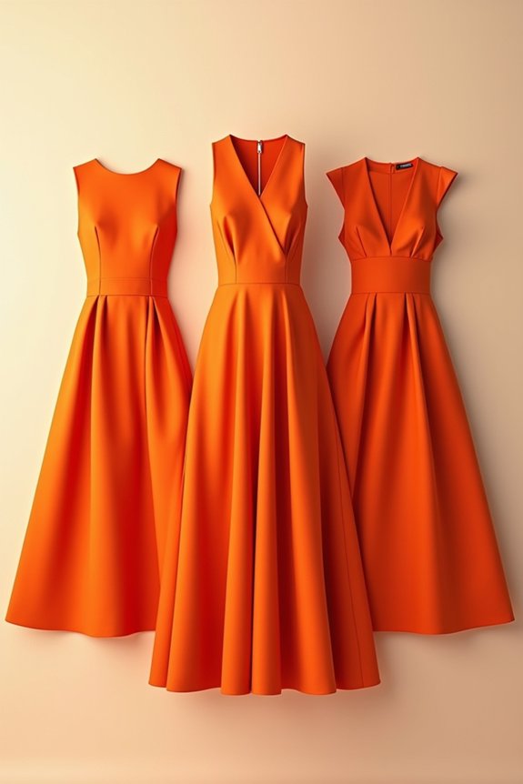 trendy orange party outfits