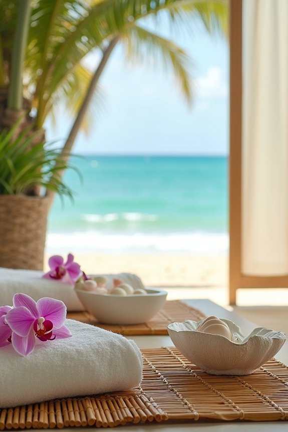 tropical spa escape theme