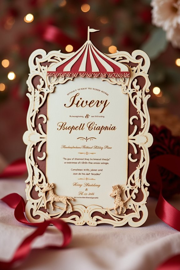 unique circus invitation materials