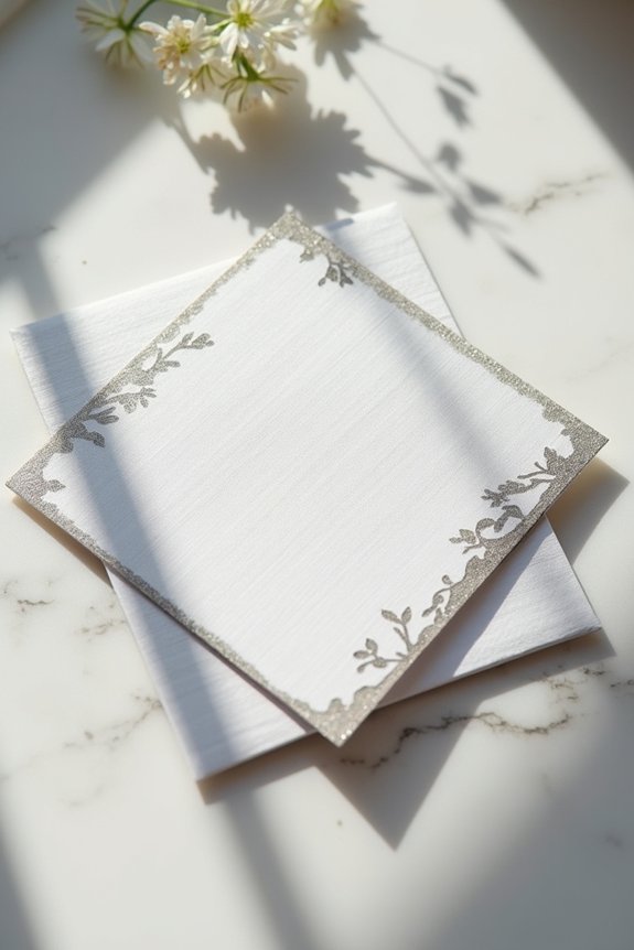 unique textured personalized invitations