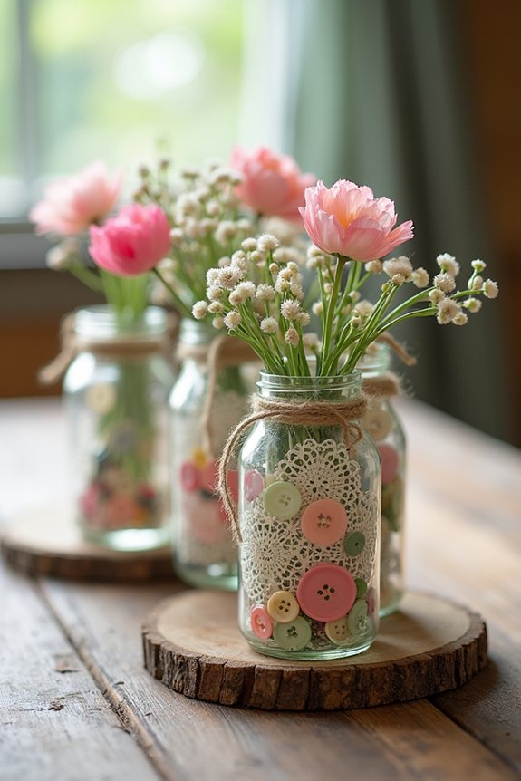 upcycled quirky party centerpieces