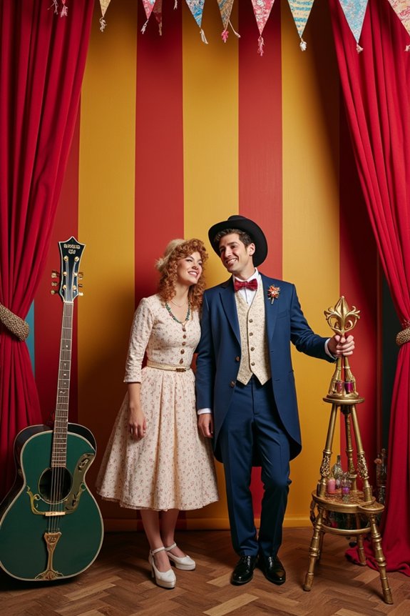 vibrant circus backdrop interactions