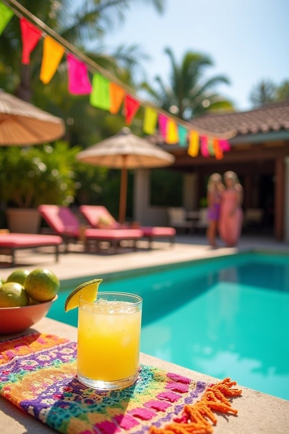 vibrant fiesta pool celebration
