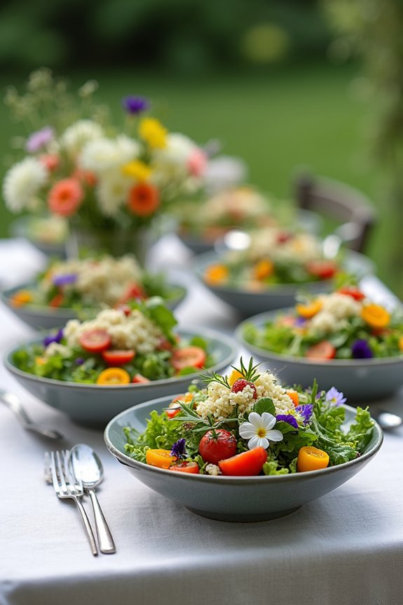 vibrant garden party salads