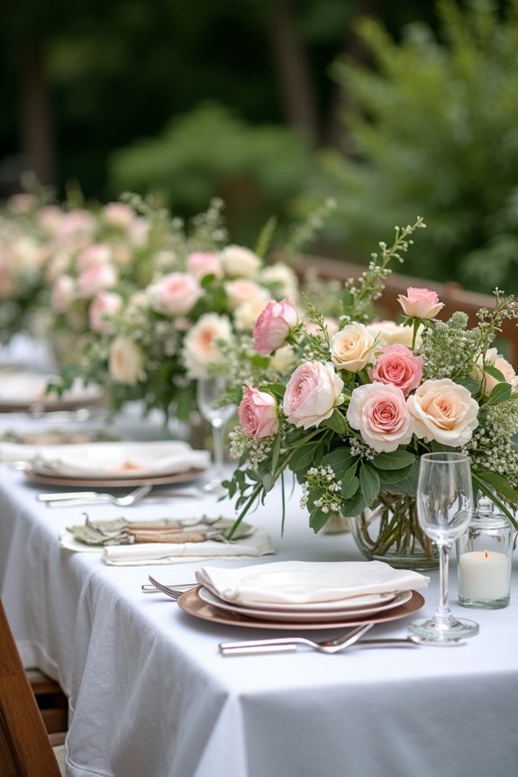 vibrant garden table decor