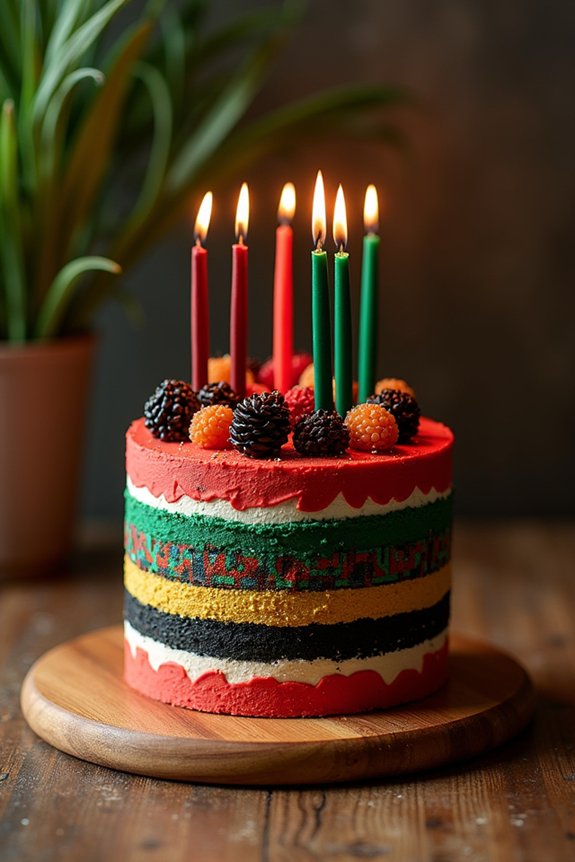 vibrant kwanzaa cake colors