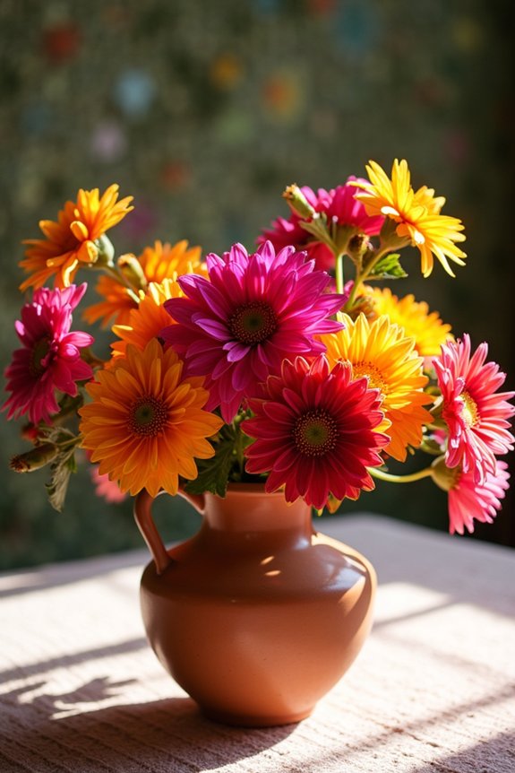 vibrant mexican floral centerpieces