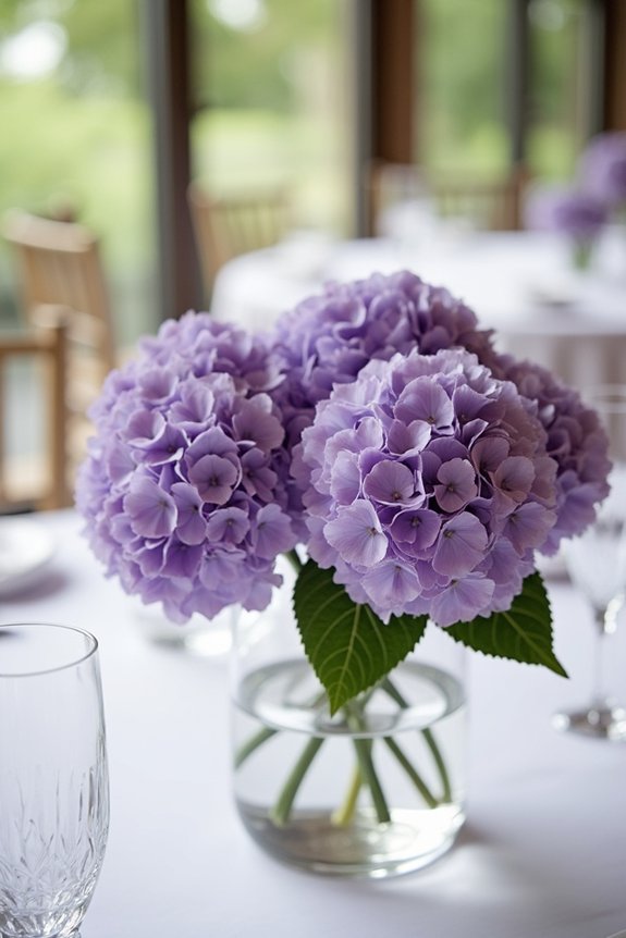 vibrant purple floral arrangements