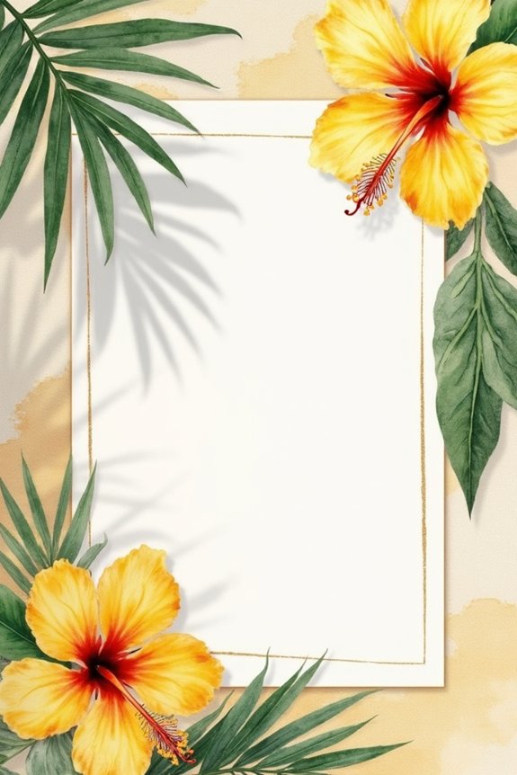vibrant tropical summer invitations