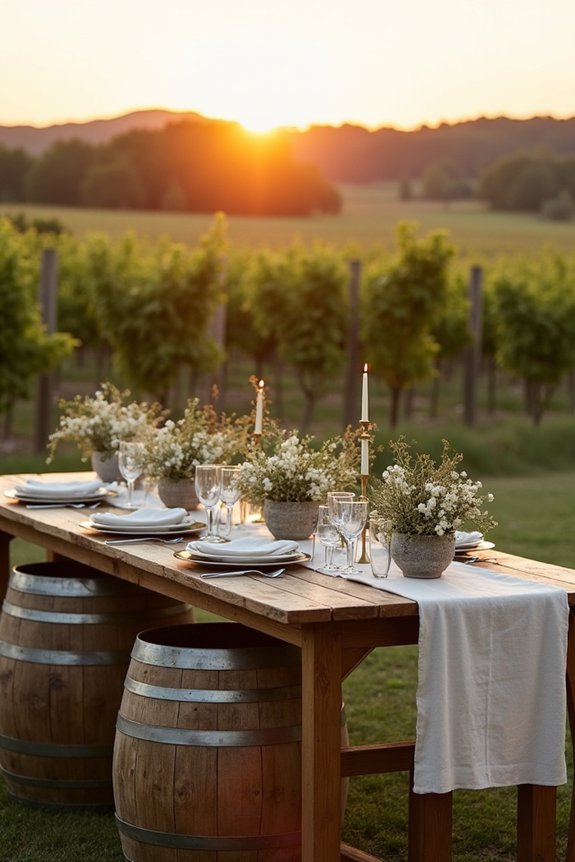vineyard inspired warm atmosphere