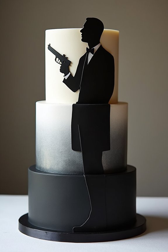vintage 007 logo cakes