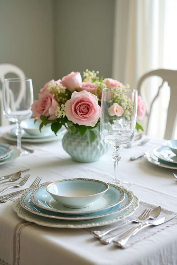 vintage dinnerware and fabrics