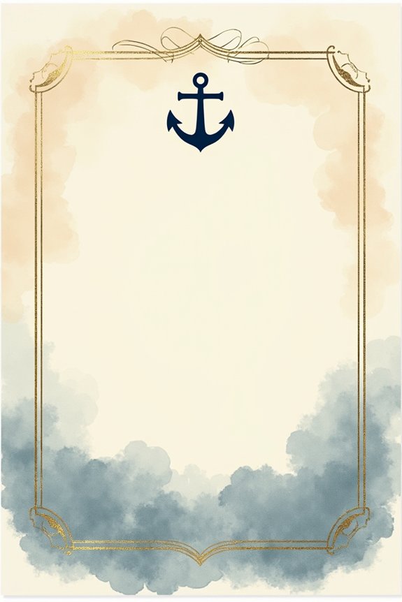 vintage nautical invitation design