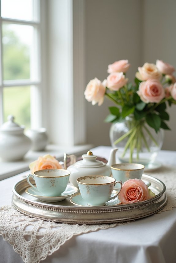 vintage serving trays elegance