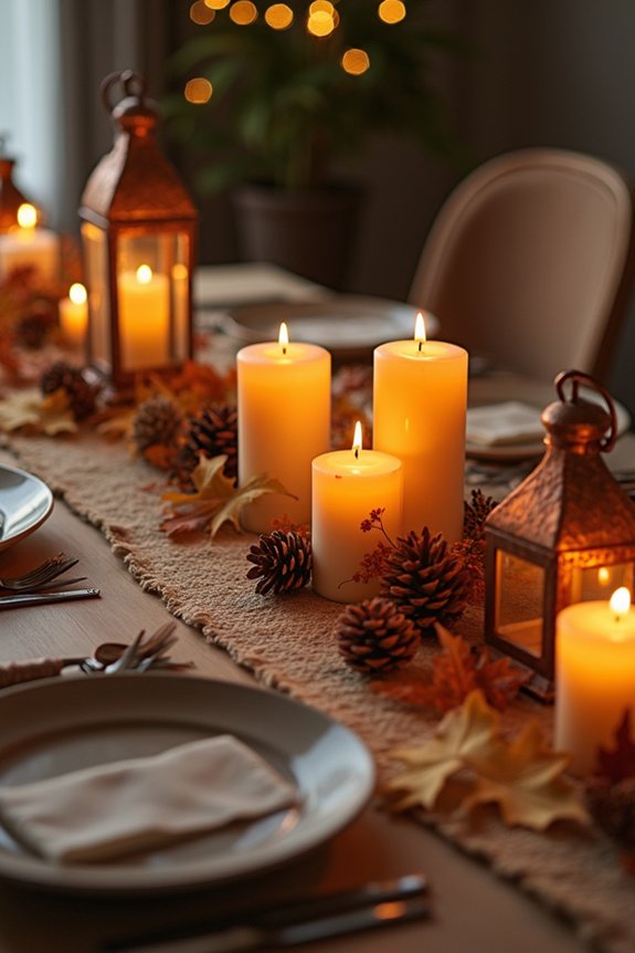 warm inviting table accents