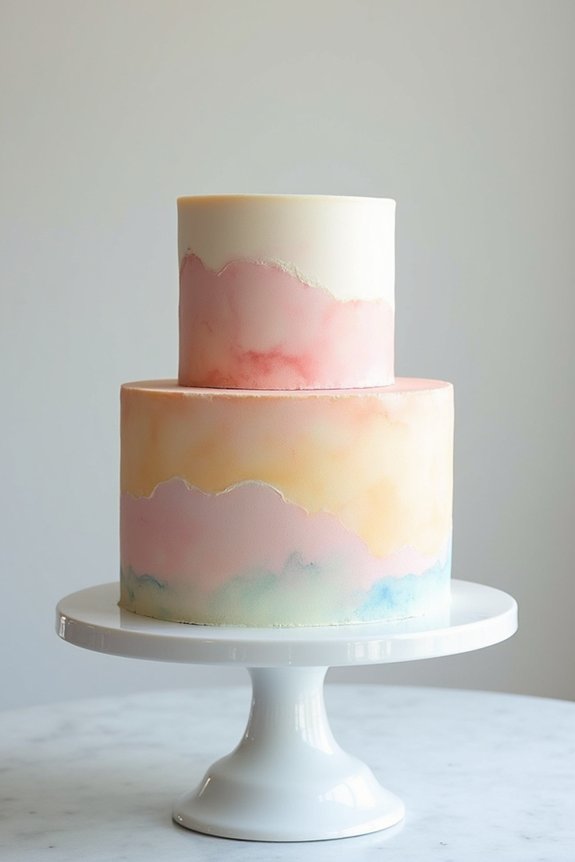 watercolor techniques for cakes