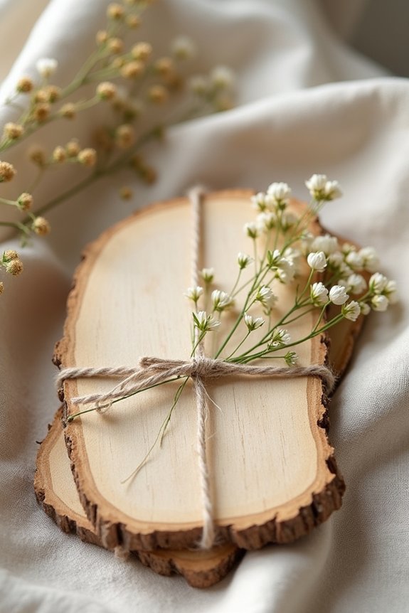 weathered wood wedding invitations