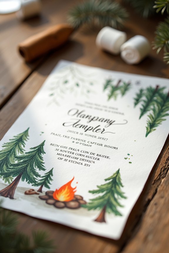 whimsical camping invitation designs