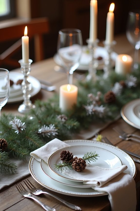 winter solstice tablescape elements