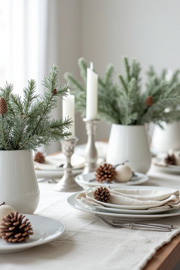 winter themed centerpiece arrangements